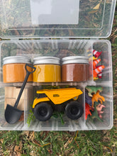 Load image into Gallery viewer, Dough Sensory Box - Trucks/Dino
