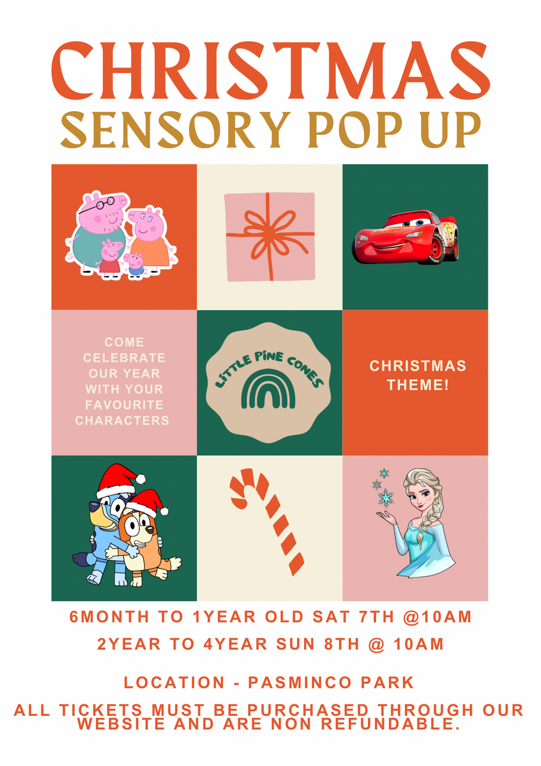 2year+ - 4year SUN 8th DEC 10am - 11:30am POP UP